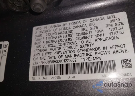2019 Honda Cr-V Lx from USA, damaged, VIN 2HKRW6H3XKH220632